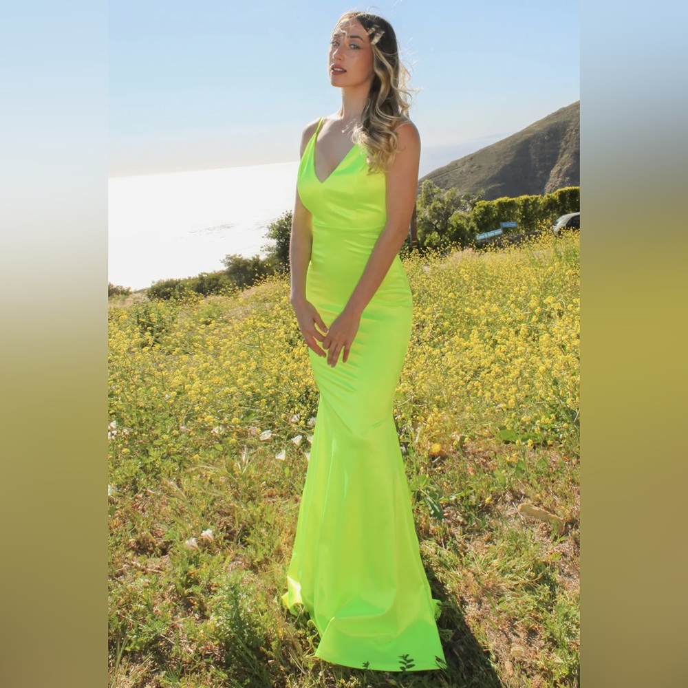 Fitted Spaghetti-Strap Pink Evening Dress